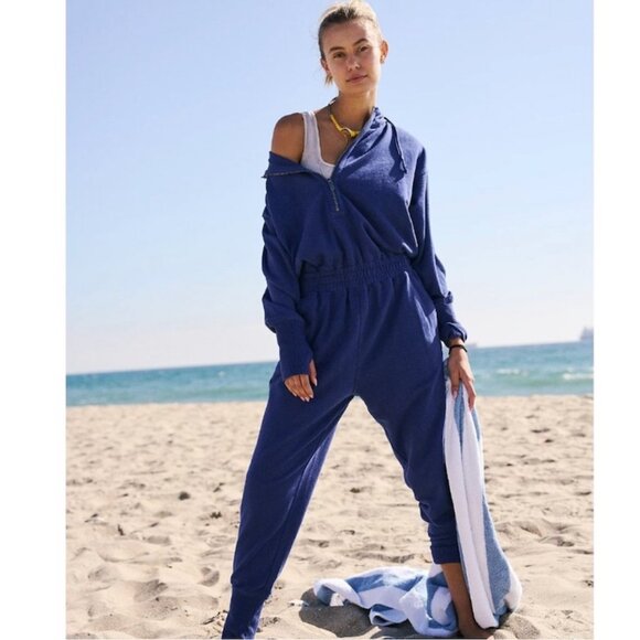Free People Training Day Jumpsuit Indigo Blue π LAST ONE IN STOCK - Picture 4 of 14